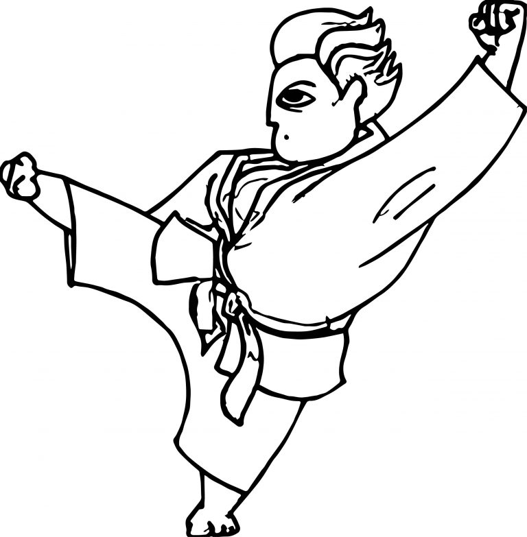 Anime Fighting Man Coloring Page - Wecoloringpage.com