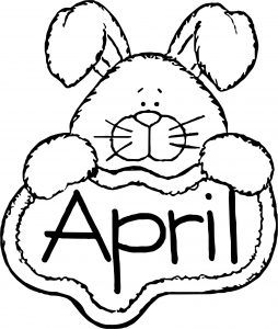 April Fool Bunny Coloring Page