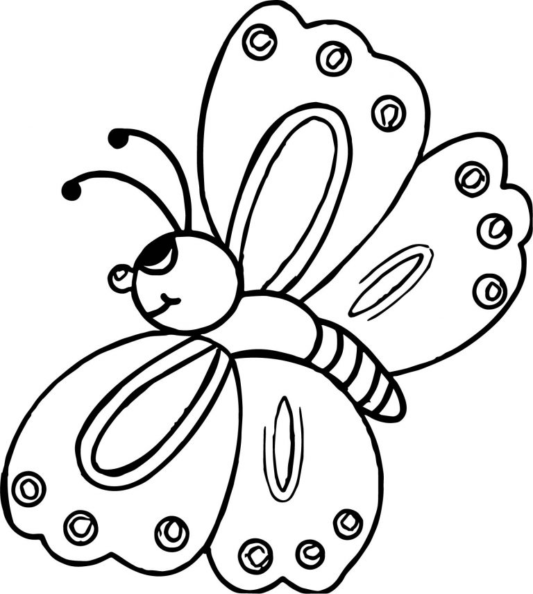 April Shower Butterfly Coloring Page - Wecoloringpage.com