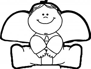 Baby Boy Angel Coloring Page