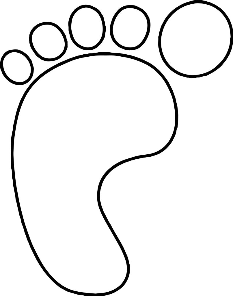 Baby Boy Lion Left Footprint Coloring Page - Wecoloringpage.com