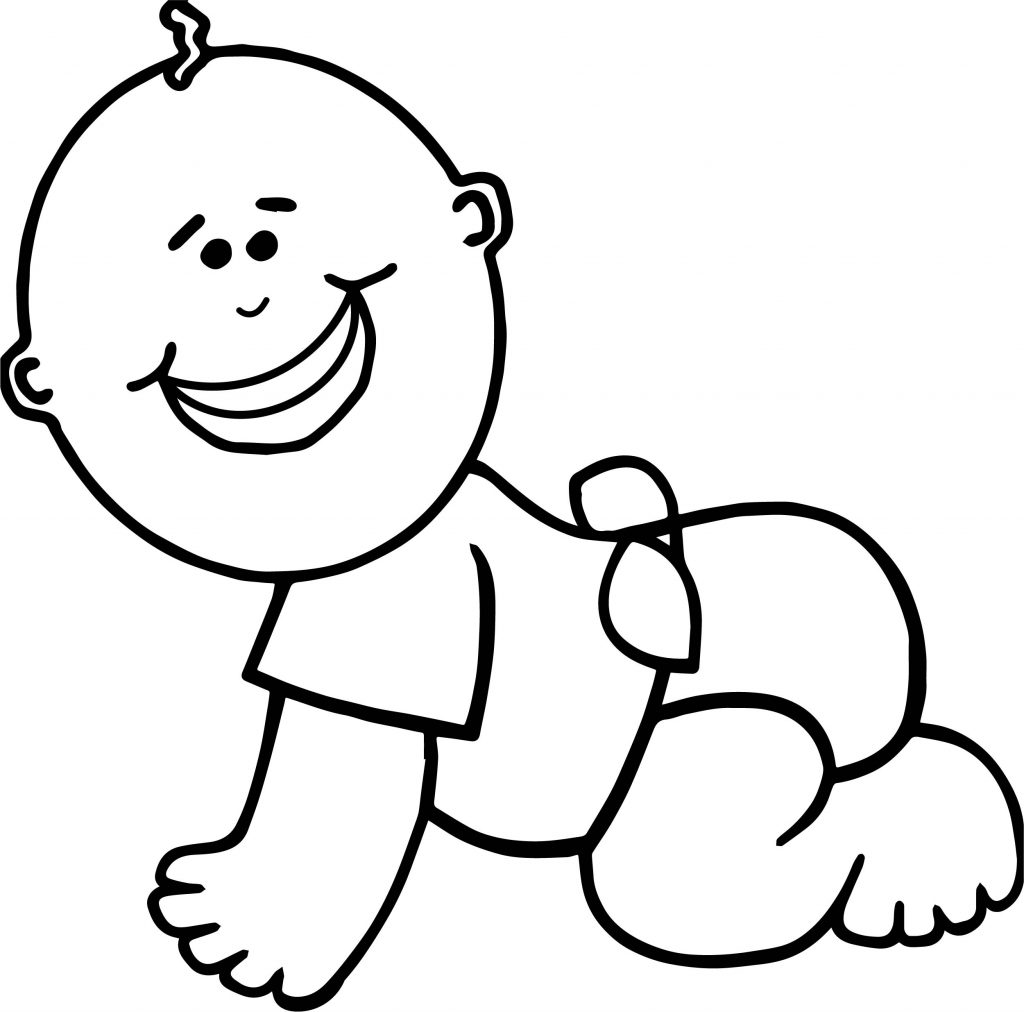 Baby Boy On Floor Coloring Page - Wecoloringpage.com