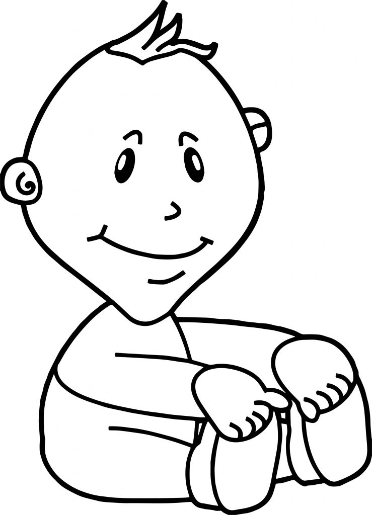 Baby Boy Staying Coloring Page - Wecoloringpage.com