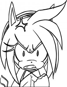 Bitter Amy Rose Coloring Page