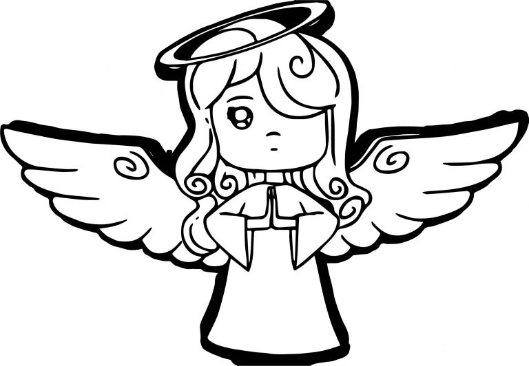 Blonde Angel Coloring Page - Wecoloringpage.com