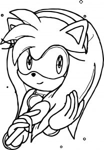 Brushing Hair Amy Rose Coloring Page