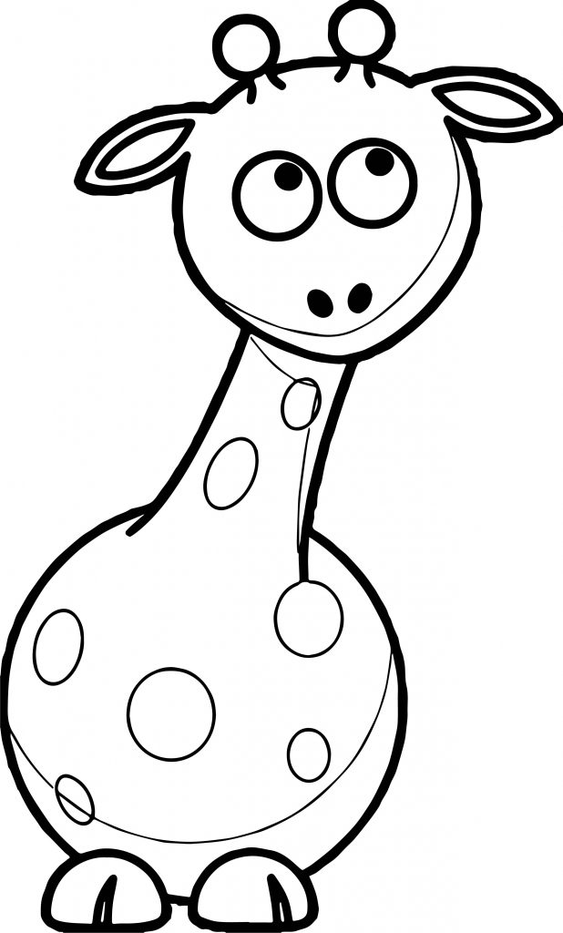 Cartoon Giraffe Coloring Page - Wecoloringpage.com