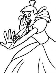 Cinderella One Turn On Time Coloring Page