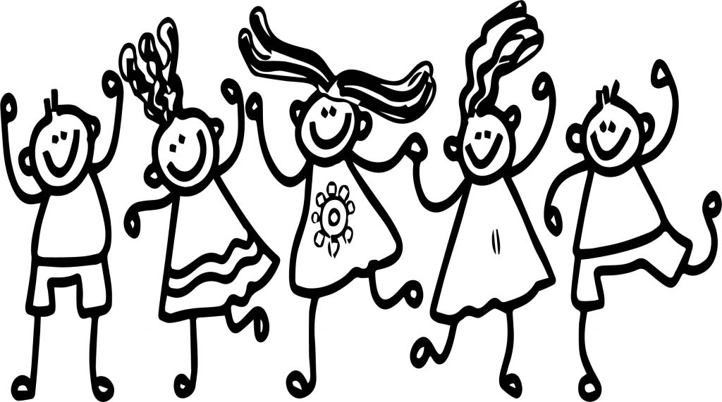 Five Best Friends Coloring Pages - Wecoloringpage.com