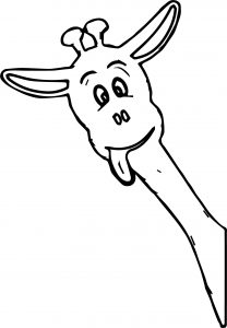 Giraffe Crazy Coloring Page