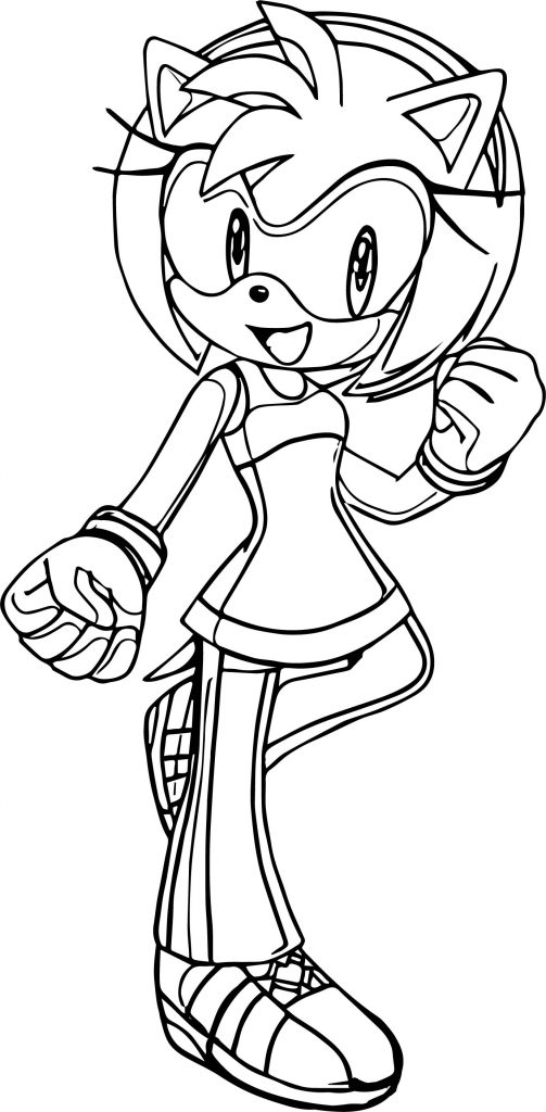 Healthy Amy Rose Coloring Page - Wecoloringpage.com