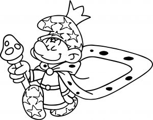 King Smurf Coloring Page