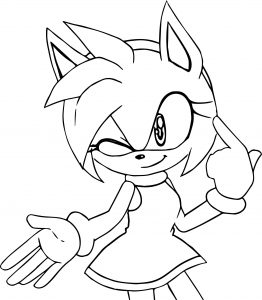 My Mind Amy Rose Coloring Page