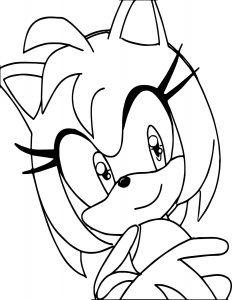 New Big Amy Rose Coloring Page