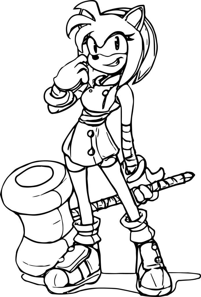 Now Amy Rose Just Coloring Page - Wecoloringpage.com