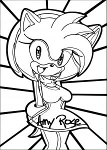 One Amy Rose Coloring Pages