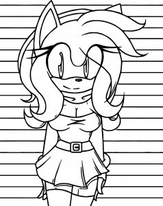Prom Amy Rose Coloring Page