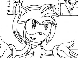 Proud Amy Rose Coloring Page