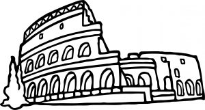 Roman Rome Coleseum Coloring Page