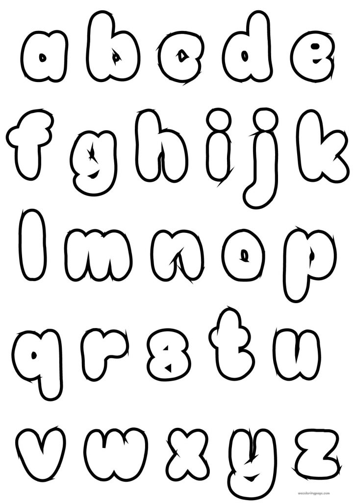 Small Choco Outline Alphabet Coloring Page - Wecoloringpage.com