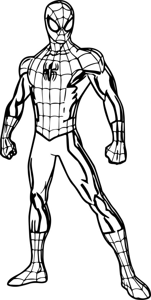 Spider Man Pose Coloring Page - Wecoloringpage.com