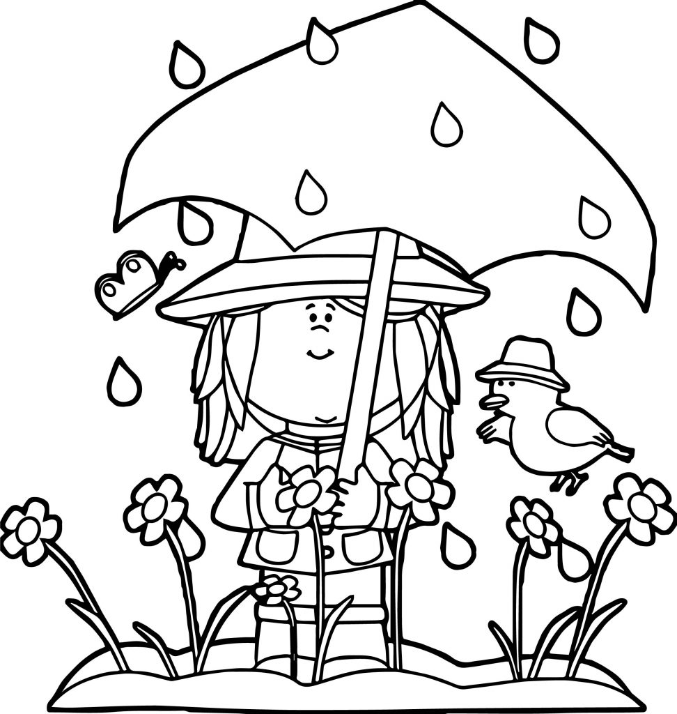 Spring Showers Coloring Page - Wecoloringpage.com