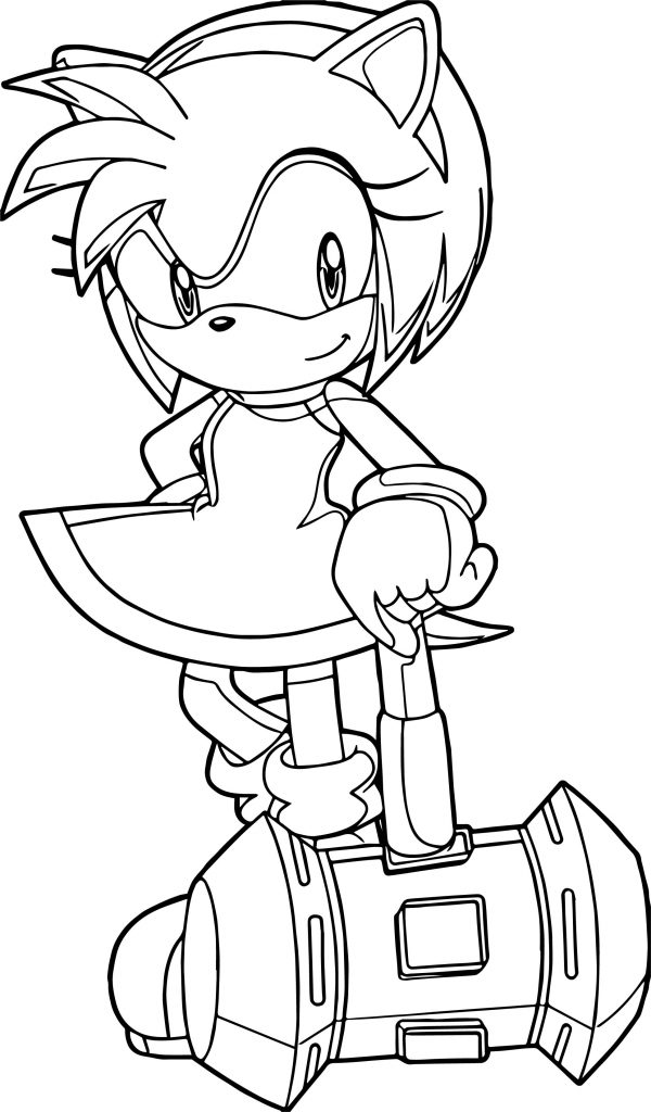 Super Amy Rose Coloring Page - Wecoloringpage.com