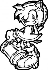 Wonderful Amy Rose Coloring Page