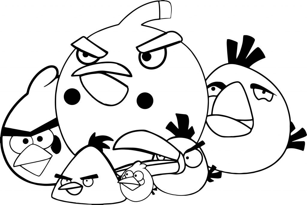 Angry Birds Together Coloring Page - Wecoloringpage.com