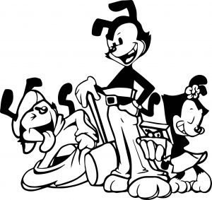 Animaniacs Three Friends Character Coloring Page