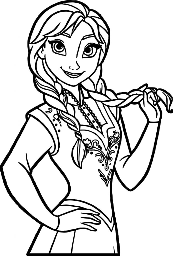 Anna Braids Coloring Page - Wecoloringpage.com