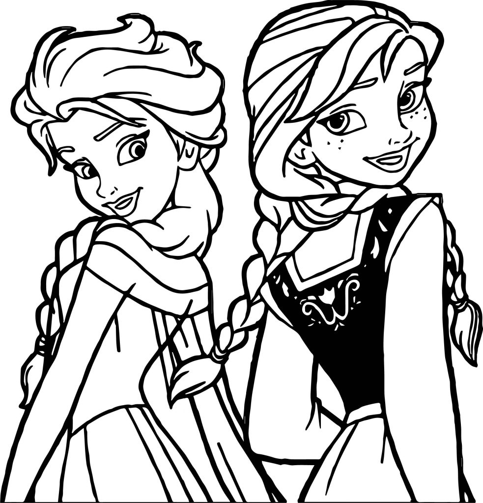 Anna Elsa How Am I Coloring Page - Wecoloringpage.com