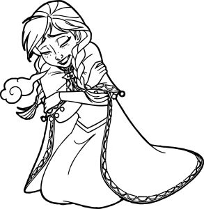 Anna Freezing Coloring Page