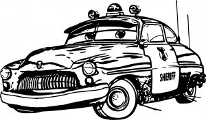 Any Disney Cars Sheriff Coloring Page