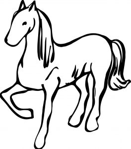 Arabian Horse Silhouette Coloring Page
