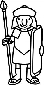Basic Roman Soldier Coloring Page