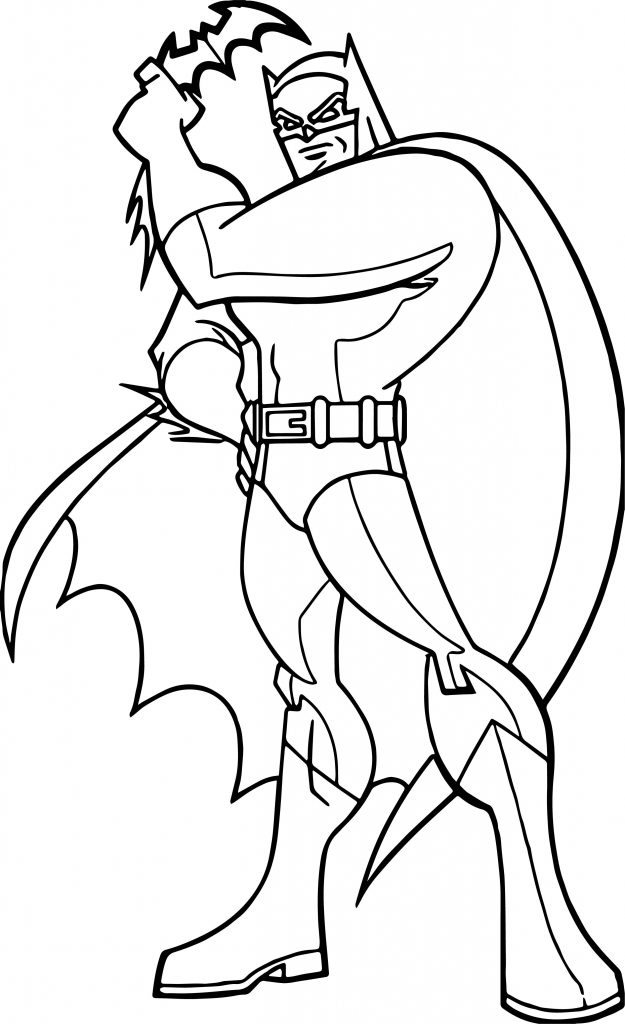 Batman Cartoon Character Beautiful Coloring Page - Wecoloringpage.com