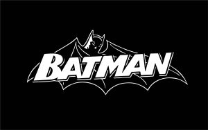 Black White Batman Text Cartoon Wallpapers Coloring Page