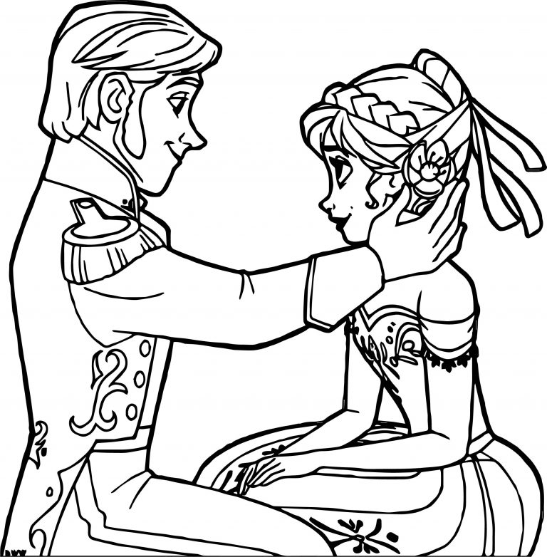 Frozen Hans Anna Coloring Page - Wecoloringpage.com