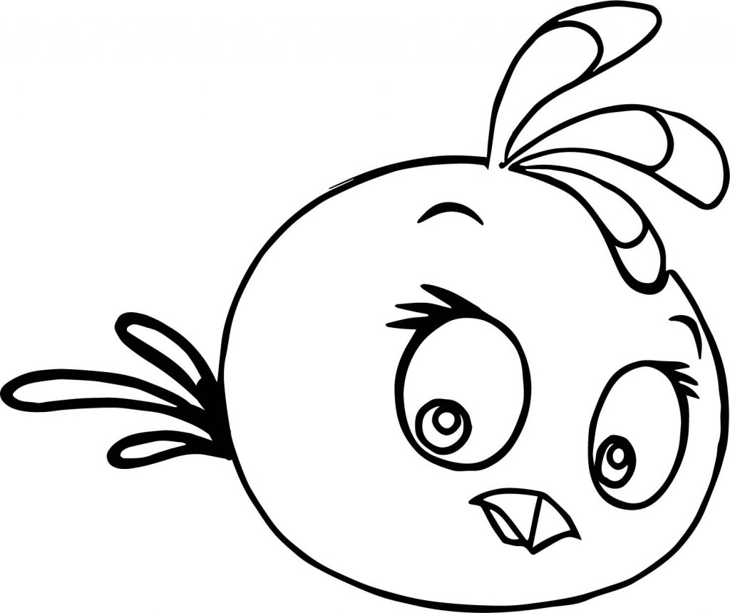 Girl Stella Angry Birds Coloring Page - Wecoloringpage.com