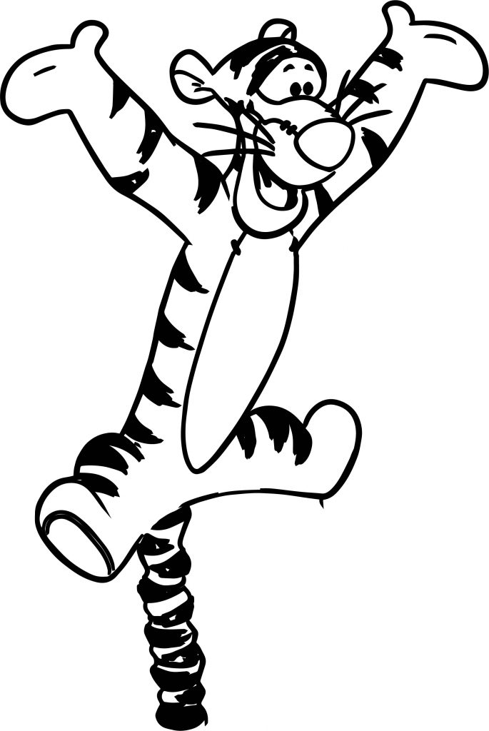 Jump Now Tiger Coloring Page - Wecoloringpage.com