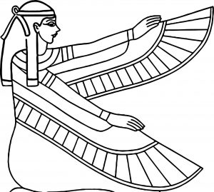 Maat Egyptian Goddess Coloring Page