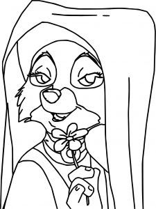 Maid Marian Fox Robin Hood Character Coloring Page