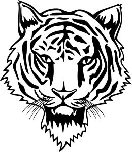New Tiger Face Coloring Page