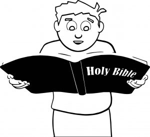 Read Bible Coloring Page
