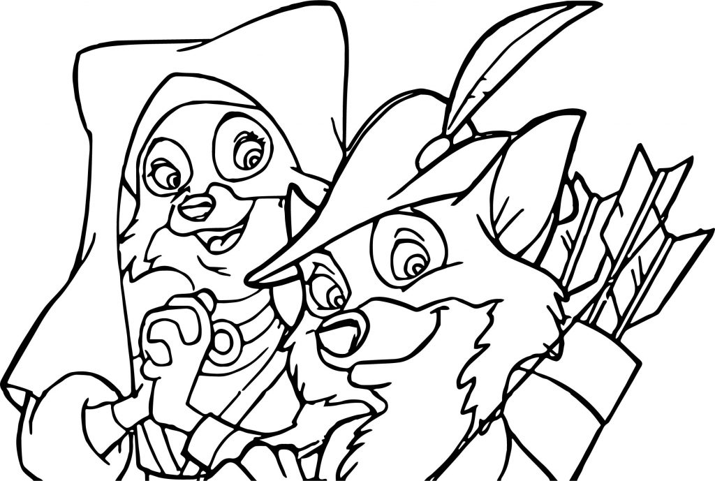 Robin Fox And Girlfriend Coloring Page - Wecoloringpage.com