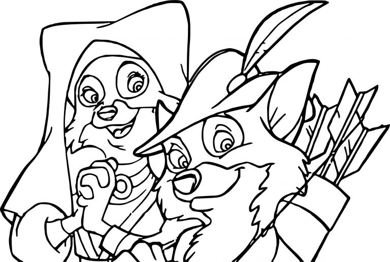 Robin Fox And Girlfriend Coloring Page - Wecoloringpage.com