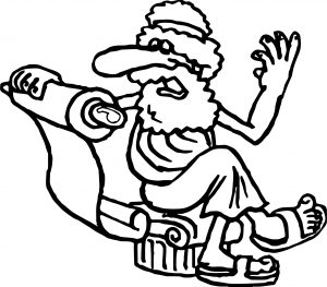 Roman Old Man Coloring Page