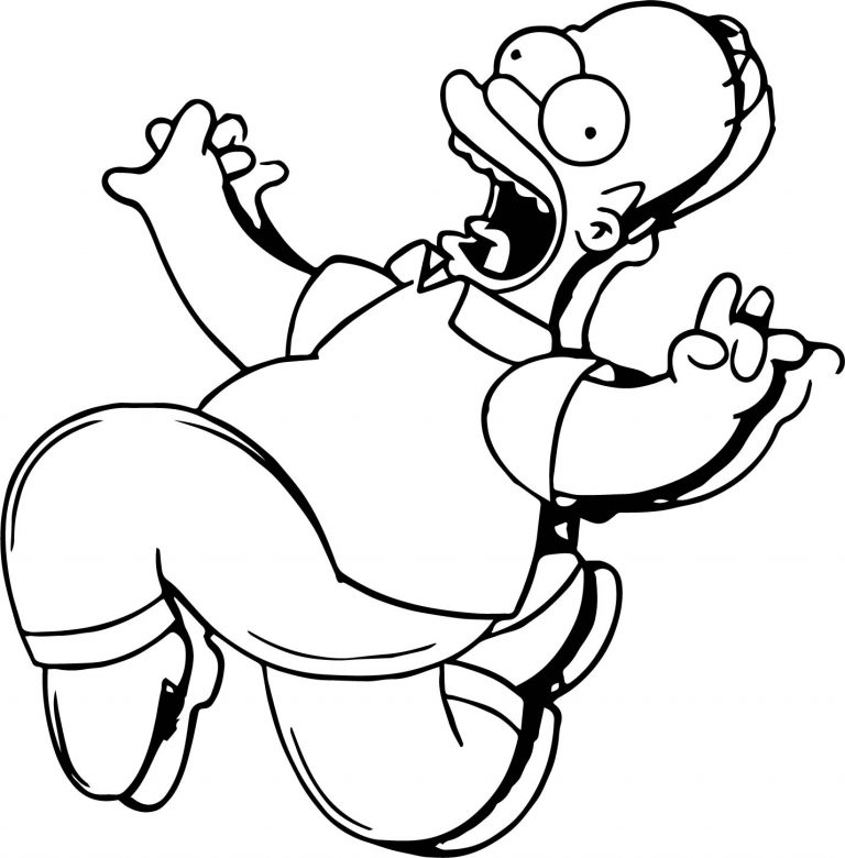 Scared Homer Simpson The Simpsons Coloring Page – Wecoloringpage.com
