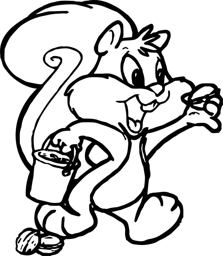 Skippy Squirrel Coloring Page - Wecoloringpage.com